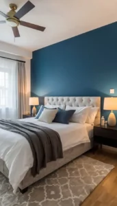 Statement Wall Paint Behind the Bed