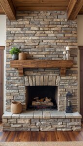 Stone and Brick Farmhouse Fireplaces