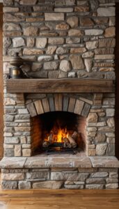 Stone and Brick Farmhouse Fireplaces