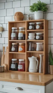 Store syrups and accessories neatly