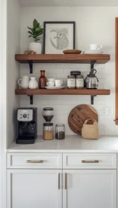 Style shelves with balance