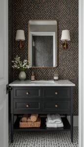 Stylish Mirrors That Elevate Small Vanities