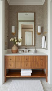 Stylish Mirrors That Elevate Small Vanities