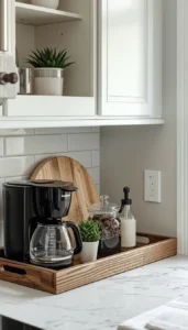 Tray Styled Coffee Stations for a Clean Look