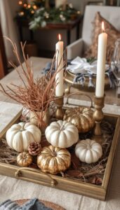 Tray and Bowl Style Winter Centerpieces