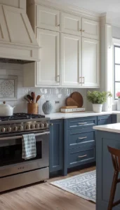 Two Tone Cabinets for Visual Interest