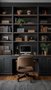 Use Dark or Wood Shelves