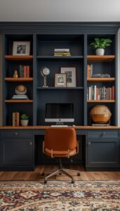 Use Dark or Wood Shelves