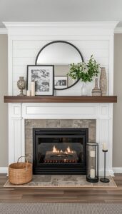 Use Layered Mantel Decor