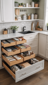 Use Pull Out Drawers and Inserts