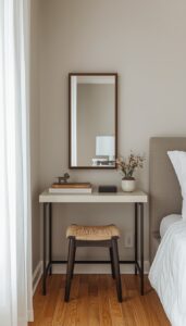 Use a Narrow Console or Shelf