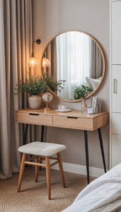 Use a Narrow Console or Shelf