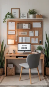 Use a pinboard or planner