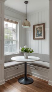 Use bench seating along walls