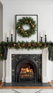 Use black garlands or ribbons