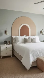 Use curved or geometric designs