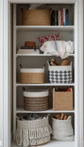 Use decorative baskets