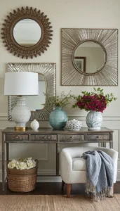 Use decorative mirrors