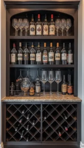 Use dedicated wine racks or shelves