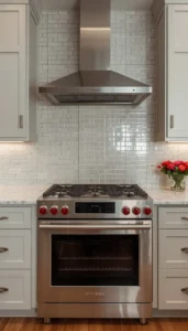 Use glass tiles in select areas