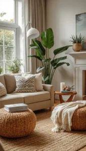 Use greenery for softness