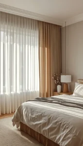 Use light fabric curtains