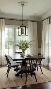 Use light flowing curtains