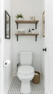 Use over the toilet shelving