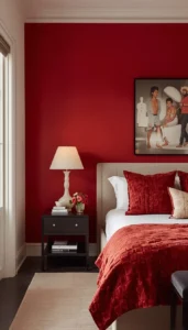 Use red on one wall only