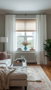 Use sheer or light fabrics