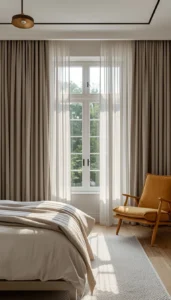 Use sheer or light fabrics