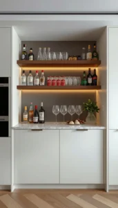 Use sleek finishes and minimal hardware