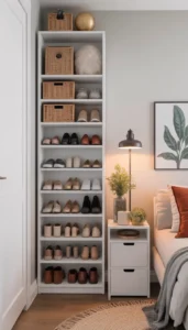 Use slim shoe cabinets