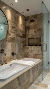 Use statement tile in showers