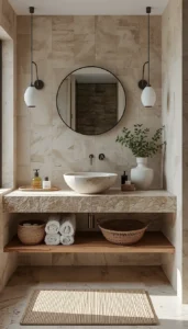 Use stone or ceramic accessories