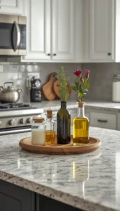 Use stylish oil bottles or jars