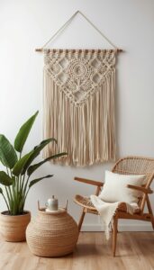 Use textile wall hangings
