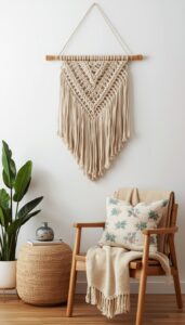 Use textile wall hangings