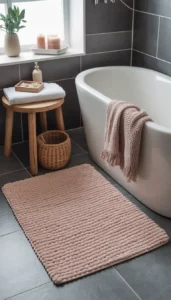 Use textured bath mats