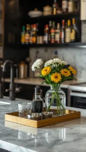 Use trays to group items