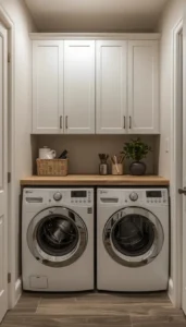 Use wall mounted cabinets