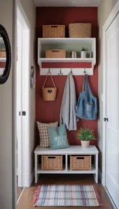 Use wall mounted hooks