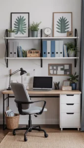 Use wall mounted shelving