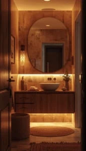 Warm Lighting for a Cozy Bathroom Glow