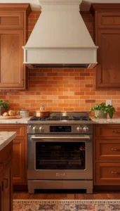 Warm Toned Backsplash for Cozy Kitchens