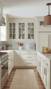 White and Soft Neutral Cabinets for a Bright Base