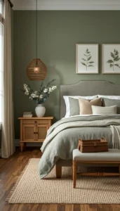 Wood and Sage Green for Natural Warmth