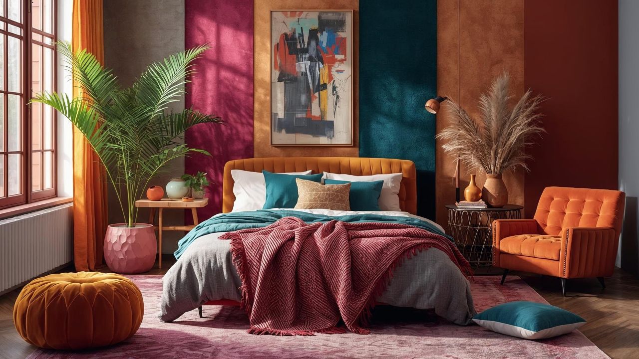 colorful bedroom