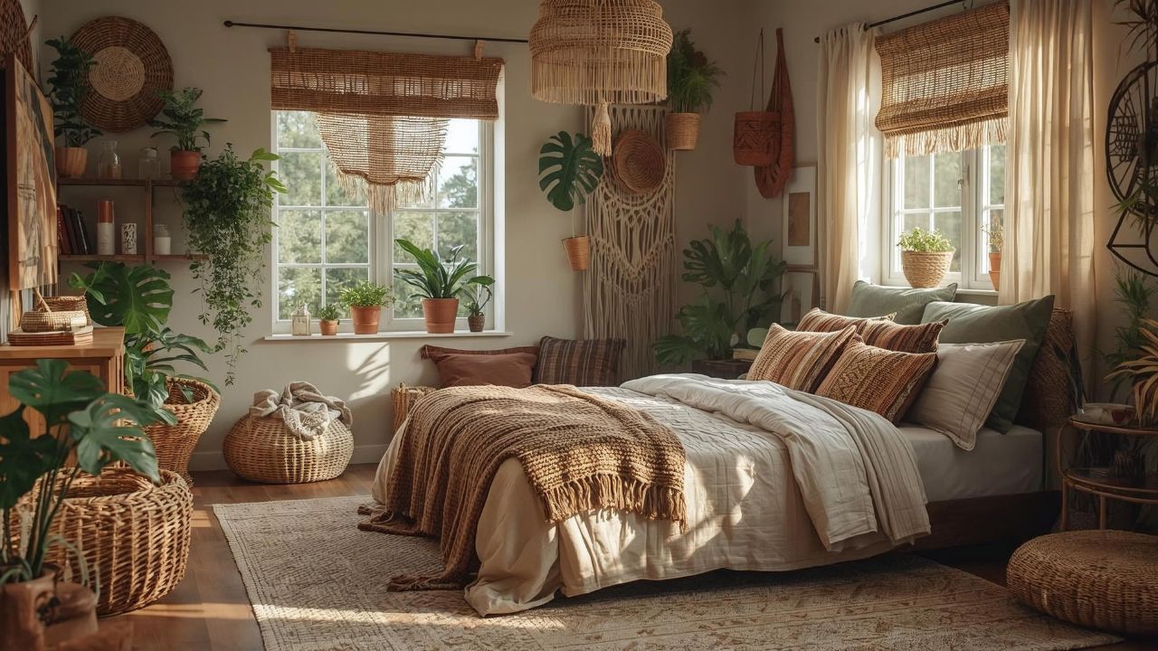 cozy earthy bedroom boho