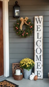 Add Wooden Welcome Signs